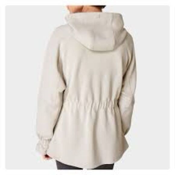 Sweaty Betty Sand Wash Zip Up Hoody in Light Beige 8-10 NWOT - Picture 3 of 15